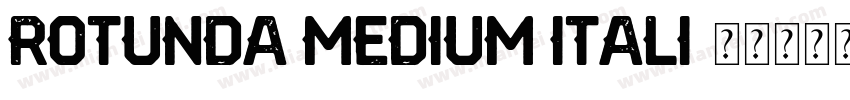 Rotunda Medium Itali字体转换